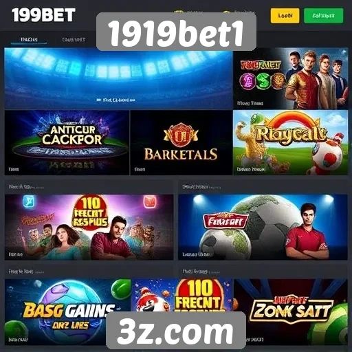 Oferta de jogos disponíveis em 1919bet1